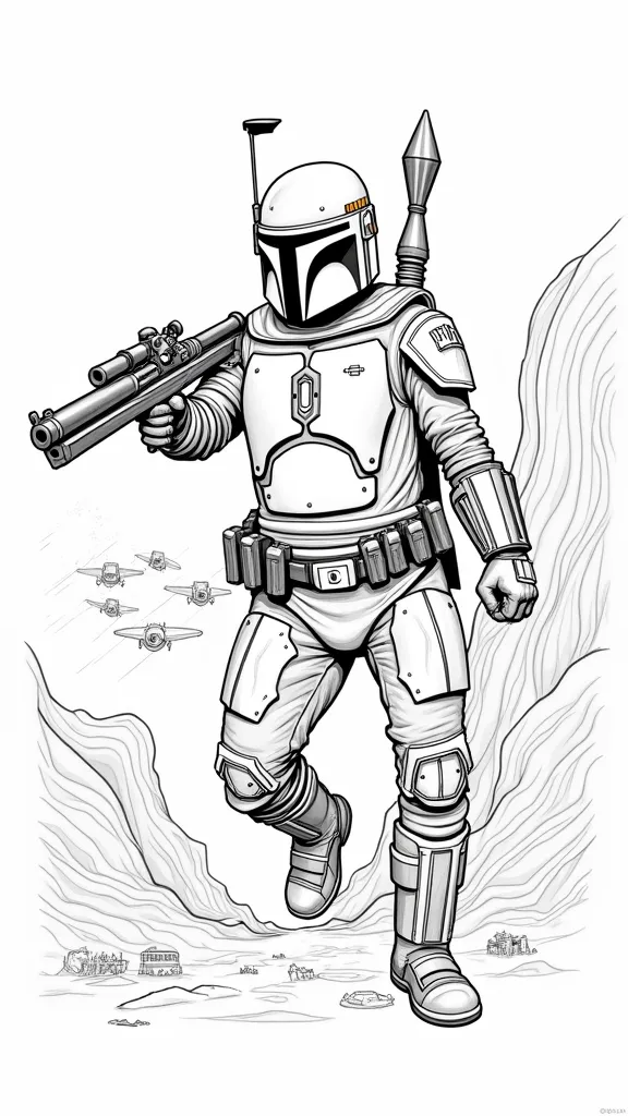 coloriage jango fett